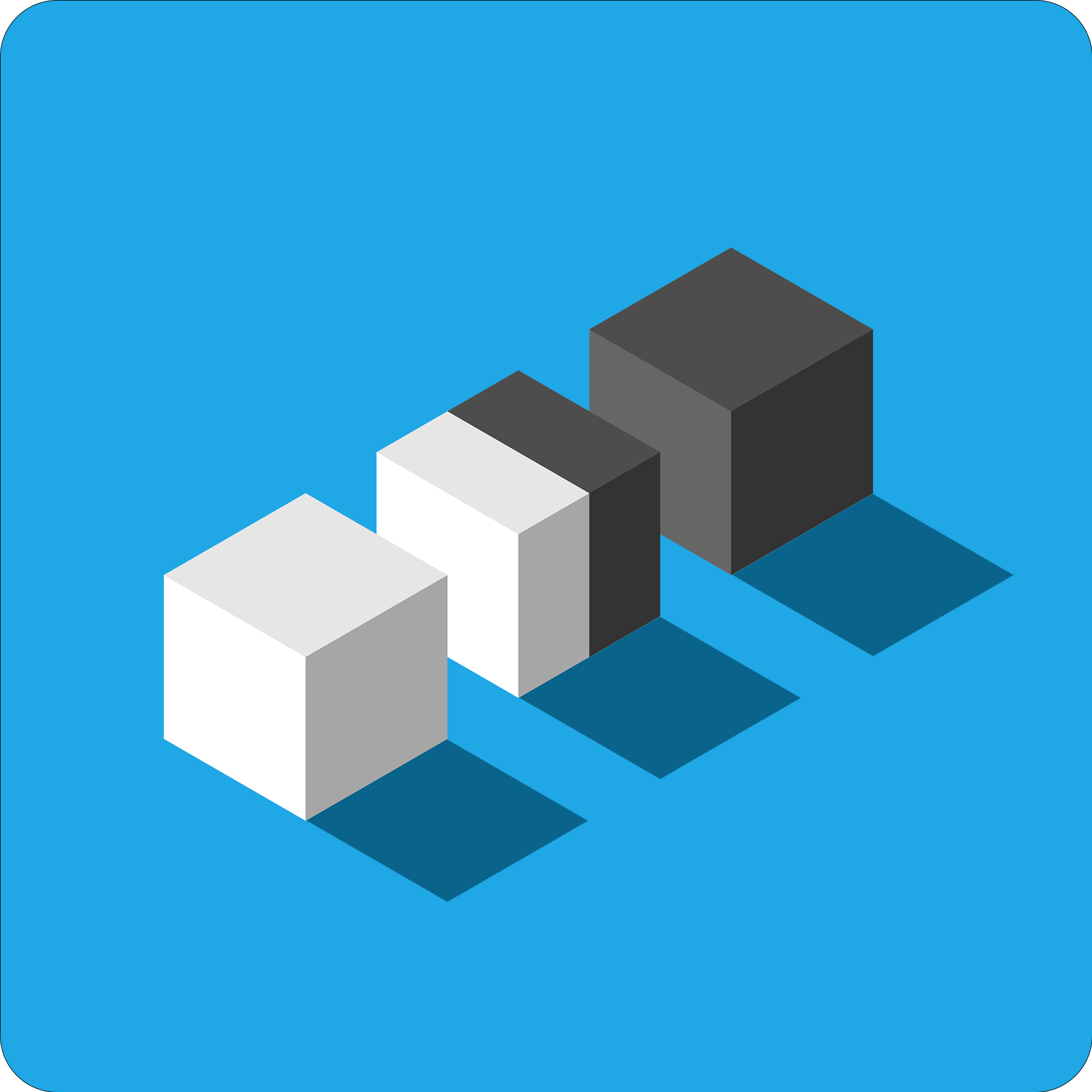 individual_1920x1920px_72ppi An illustration of three separate blocks with each one representing an individual customer.