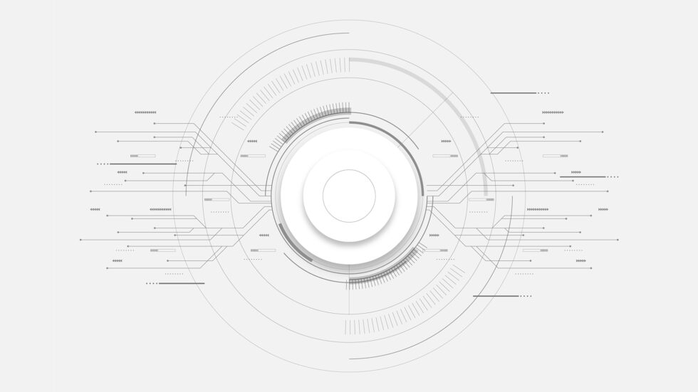 Usage intelligence represented by an illustration of a mechanical eye.