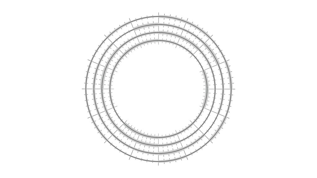 Metering represented by an illustration of a protractor.