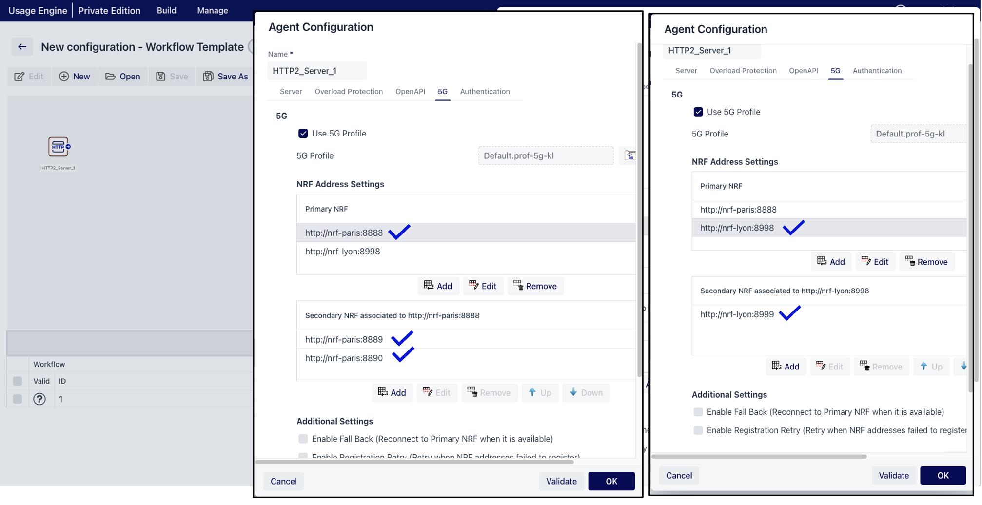 Support multiple primary NRF addresses